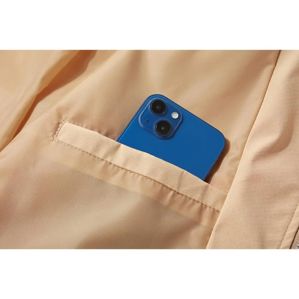 Men's Apricot Stylish Lightweight Bomber Jackets Coat Winter Warm Inner Pocket